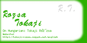 rozsa tokaji business card